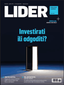 the cover of a magazine titled lider with an open door on it