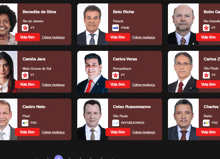 a grid of political candidates including benedita da silva and beto richa