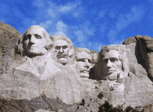 the four presidents of the united states are carved into the side of the mountain