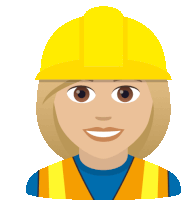 an illustration of a woman wearing a hard hat and vest