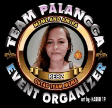 a picture of a woman in a circle that says team palangea meme and amira