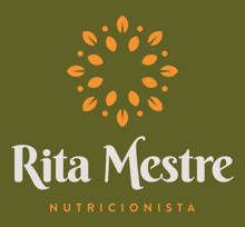 the logo for rita mestre nutricionista has a circular design