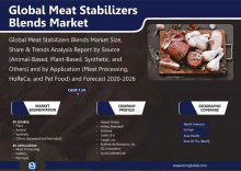 a flyer for global meat stabilizers blends market