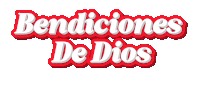 a red and white sign that says bendiciones de dios on a white background