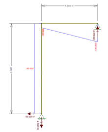 a drawing of a building with measurements such as 5.000 m