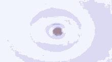 a purple and white circle with a black hole in the center