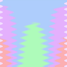 a colorful background with a white border and a zig zag pattern