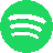 the spotify logo is a green circle with white lines on it .