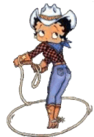 betty boop is holding a lasso in her hands