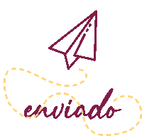 an illustration of a paper airplane with the words enviado below it