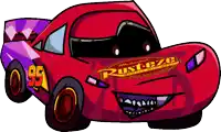 a cartoon drawing of lightning mcqueen from the movie cars