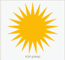 a picture of a sun with the words kurt gunesi underneath it