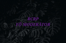 a black background with purple letters that say rcrp