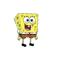 a cartoon character named spongebob is smiling and wearing a red tie