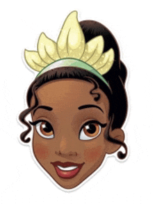 tiana from the princess and the frog is wearing a tiara