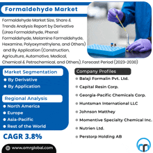 an advertisement for the formaldehyde market with a picture of a person holding a pipette