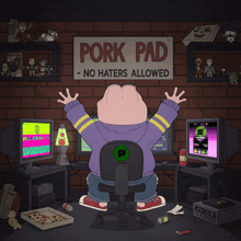 a sign that says pork pad on it