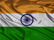 the flag of india has a blue and white circle in the center