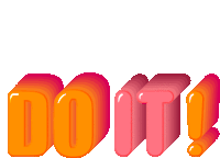 a sticker that says do it in pink and orange