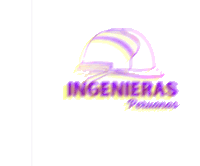 a purple logo for ingenieras peruanas with a hard hat