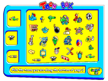 a toon box game is being played on a computer screen