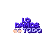 a logo that says lo damos todo with a hand