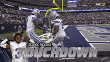 a poster for george pickens touchdown shows a football game
