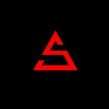 a red triangle with the letter s on it