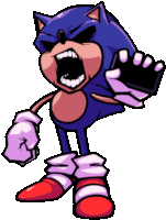 a cartoon of sonic the hedgehog with a fist in his hand