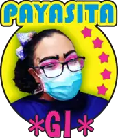 a picture of a woman wearing a face mask with the words payasita * gi * below her