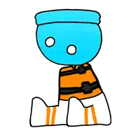 a drawing of a person wearing a life vest