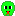 a pixel art drawing of a green monster with a brown mouth and a yellow tongue .