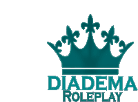 a logo for diadema roleplay with a crown on top