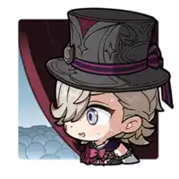 a cartoon character wearing a black top hat