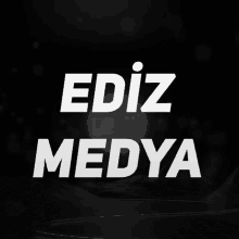 a logo for ediz medya is displayed on a black background