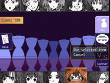 a screenshot of a video game with the option to use selected item