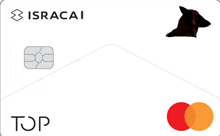 a credit card with a dog on it that says isracal top