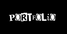 a black background with the word portfolio in white letters