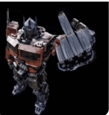 a robot is giving a middle finger with his arms outstretched