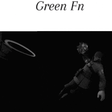 a black and white image of a soldier with the words green fn on the bottom