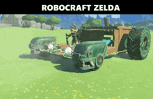 a video game called robocraft zelda has a green vehicle