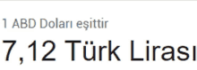 a white background with black text that says 1 abd dolari esittir 7,12 turk lirasi