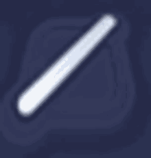 a white pencil is on a blue background .