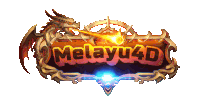 a logo for a game called melayu4d with a dragon on it