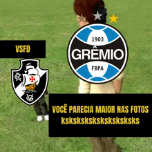 a logo for gremio fbpa is next to a logo for vsfd