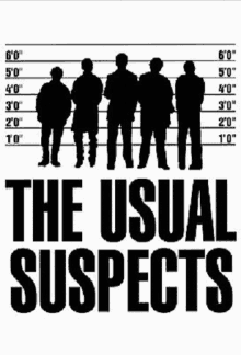 a poster for the usual suspects shows a police line up