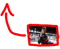 a drawing of a man in a red bull racing shirt
