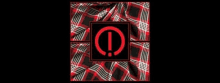 a red and black plaid background with the letter o in the center