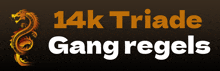 a logo for 14k triade gang regels with a dragon on it