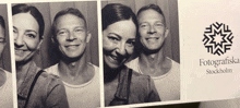 a black and white photo of a man and a woman with the words fotografiska stockholm on the bottom